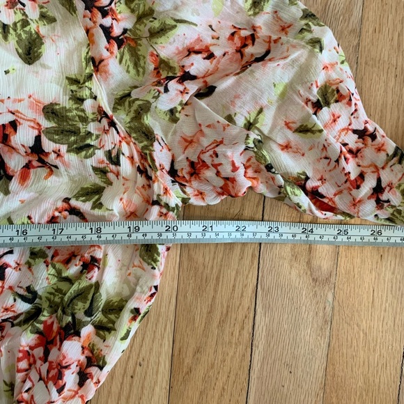 J. Jill Hydrangea Floral Print Flowy Button Up Belted Midi Dress Size Large - Picture 11 of 12